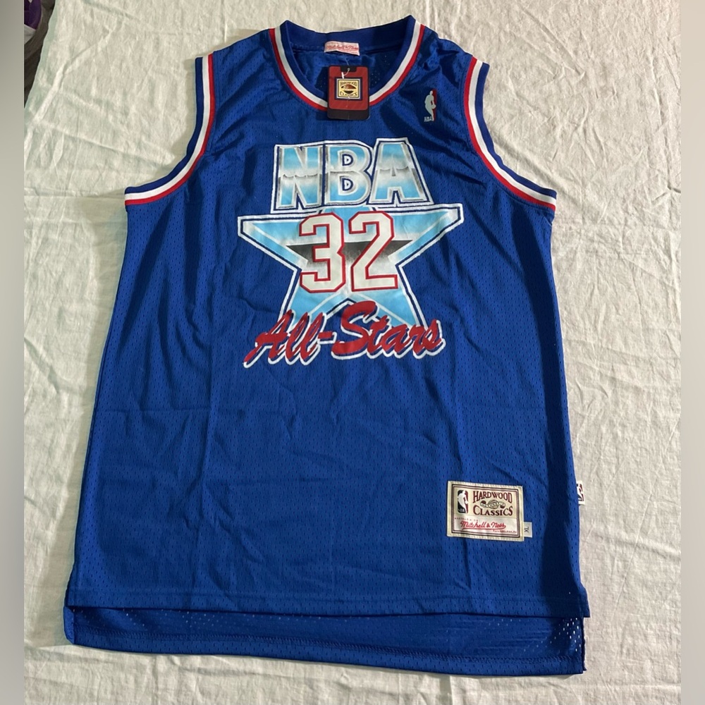 Western Conference Magic Johnson Mitchell & Ness Blue 1992 ASG Authentic Jersey - Picture 15 of 16